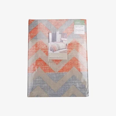 The Range Sheer Terracotta Printed Duvet Cover and Pillowcase Set