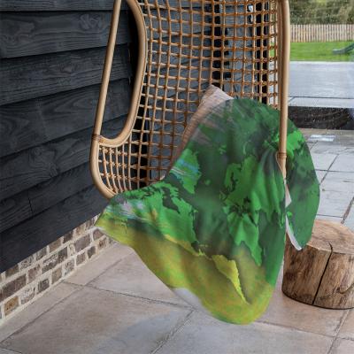 The Range World Map Yellow And Green Blanket - Green