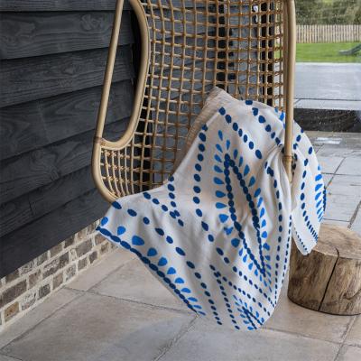 The Range Boho Intricate Ogee Blanket - Blue