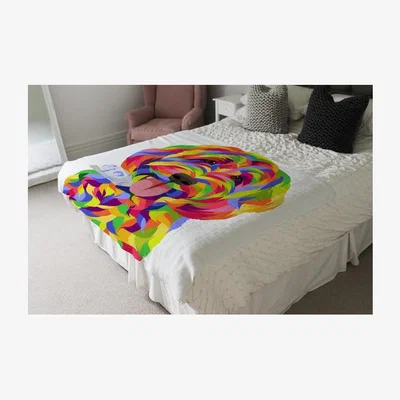 The Range Animal Dog Illustration Pop Art Designer Blanket - Blue