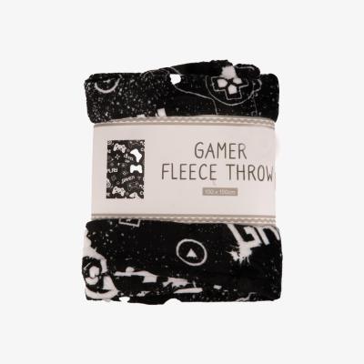 The Range Gamer Kids Printed Fleece Throw - Black
