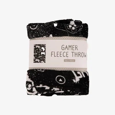 The Range Gamer Kids Printed Fleece Throw - Black