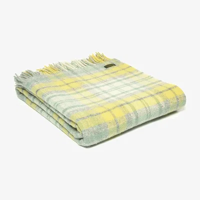 The Range Cottage Check Wool Throw - Ocean