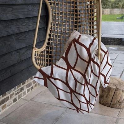The Range Tiled Geometrics Blanket - Brown