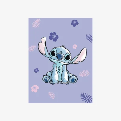 The Range Lilo & Stitch Fleece Stitch Blanket - Purple