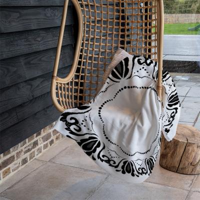 The Range Decorative Floral Element Blanket - Black