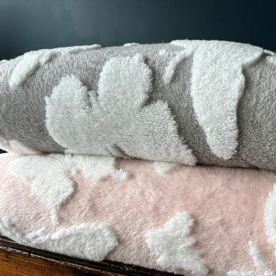The Range Butterfly Sherpa Fleece Throw - Soft Pink