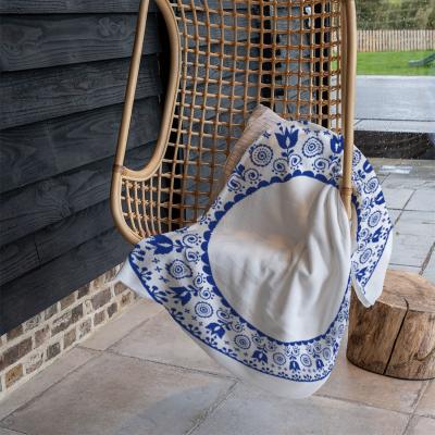 The Range Folk Art Blanket - Blue