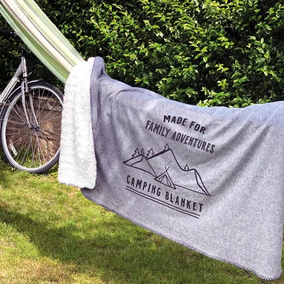 The Range Family Adventures Camping Blanket - Grey