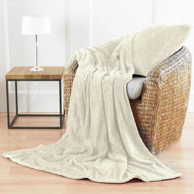 The Range Chevron Blanket - Cream