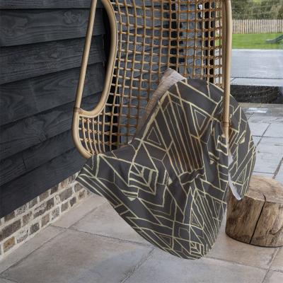 The Range Golden Lined Shape Blanket - Brown