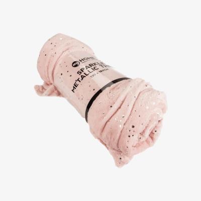 The Range Sparkle Metallic Blush Throw