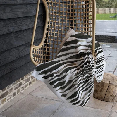 The Range Zebra Stripes Blanket - Black
