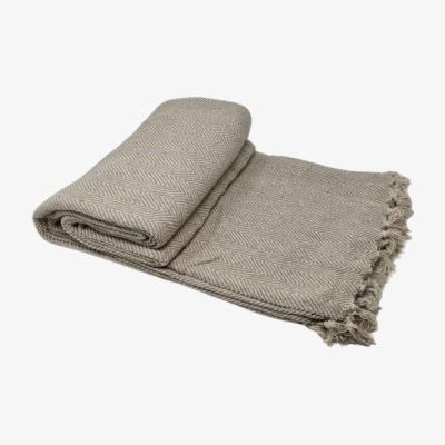 The Range Herringbone Chair Sofa Bed X Large Cotton Throws - Beige
