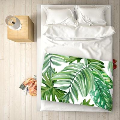 The Range Exotic Rainforest Leaves Blanket - Green