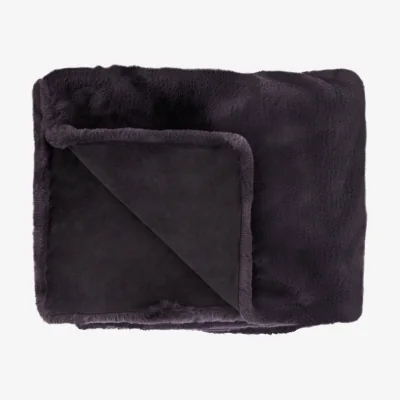 The Range Bosie Lamina Grey Faux Fur Throw - Grey