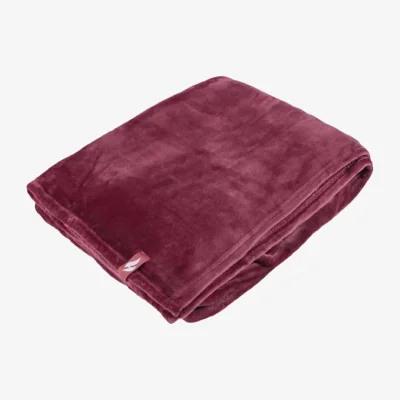 The Range Extra Soft Warm Large Luxury Thermal Fleece Throw Blanket - 180 x 200 cm - Cherry