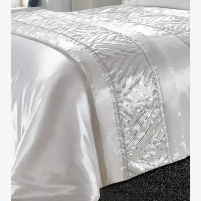 The Range Shimmer Sequin Bed Runner - White