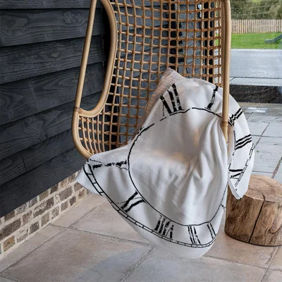 The Range Roman Numeral Clock Blanket - Black