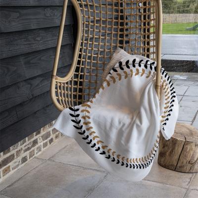 The Range Greek Olive Tree Leaves Blanket - Black