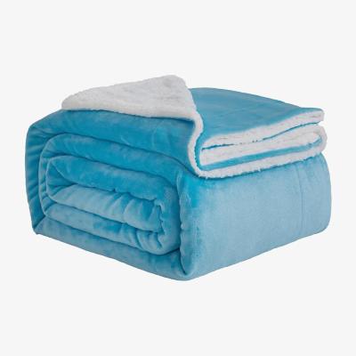 The Range Blanket Sherpa Fleece Throw Blanket - Blue / 270cm