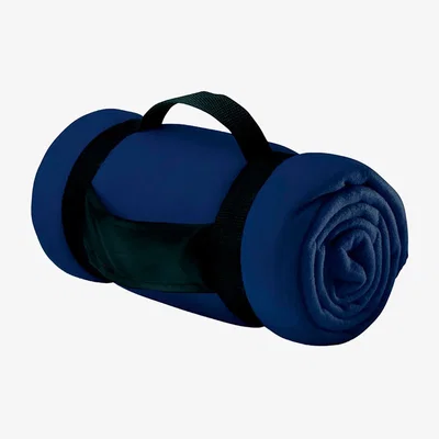 The Range SOLS Stavenger Fleece Plaid Blanket - French Navy