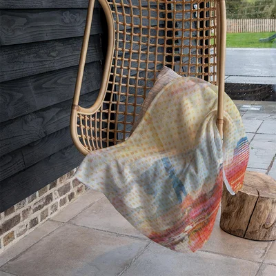 The Range Hessian Paris Blanket - Red