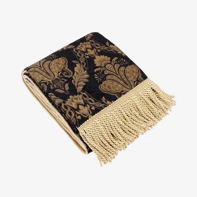 The Range Traditional Jacquard Throw - Black