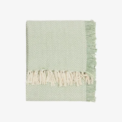 The Range Wisley Woven Outdoor Throw - Leaf