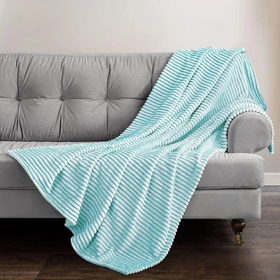 The Range Thermal Modern Printed Cord Throw Blanket - Teal / 150x200