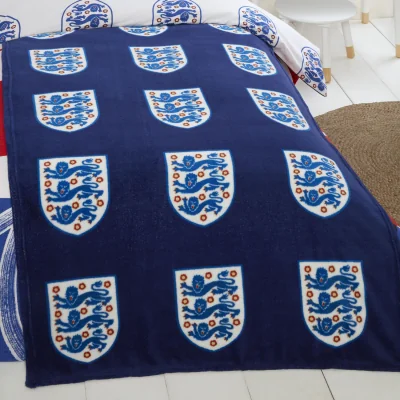 The Range England Crests Throw - Blue