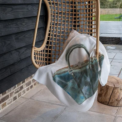 The Range Green Handbag Blanket - Blue