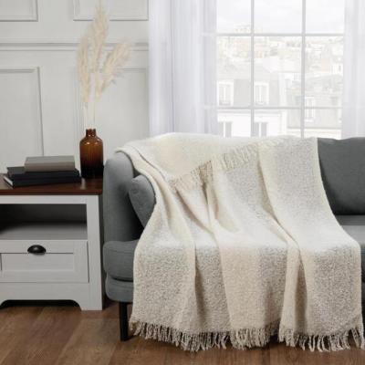 The Range Highams Luxury Faux Mohair Throw Blanket Bedspread - Yellow