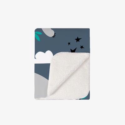 The Range Sleeping Sloth Pattern Blanket - Blue