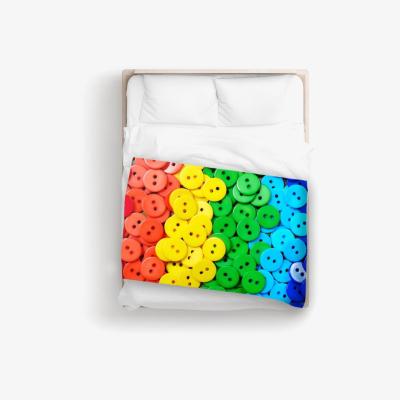 The Range Colourful Buttons Blanket - Green