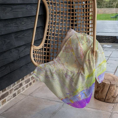 The Range London Eye Tree Drops Blanket - Yellow