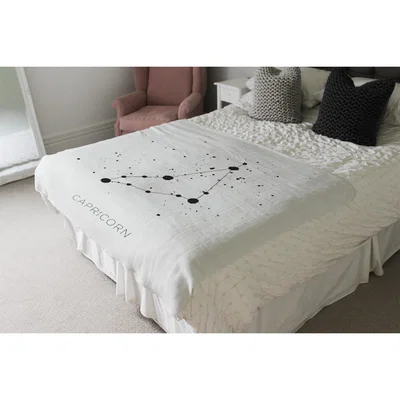 The Range Star Constellation Zodiac Capricorn Soft Blanket - White