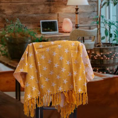 The Range Jacquard Throw Star Mustard - Mustard