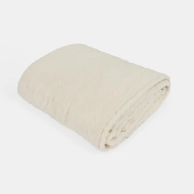 The Range OHS Cable Knit Family Throw - Cream