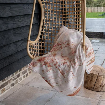 The Range Bronze Palm Blanket - Pink