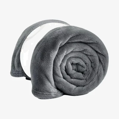 The Range Super Soft Fleece Blanket Reversible Throw - Charcoal / King-200x240cm