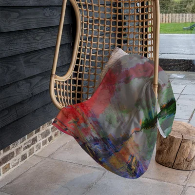 The Range London Thames Blanket - Red