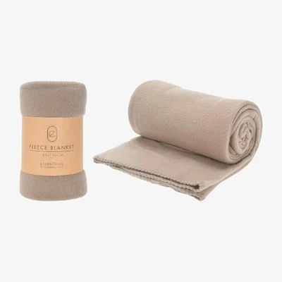 The Range Plain Fleece Blanket - Taupe
