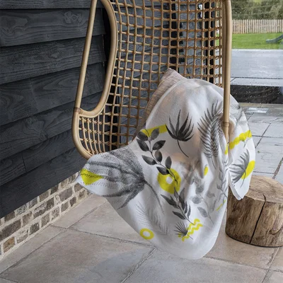 The Range Selection Of Leaves Blanket - Yellow