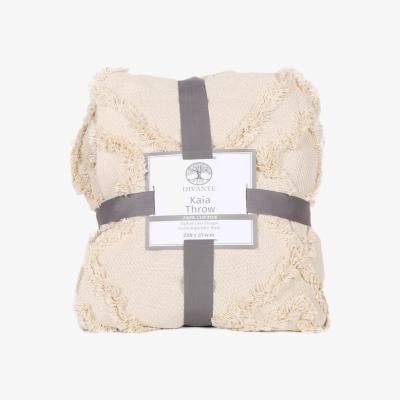 The Range Kaia Tufted Geo Throw - Ecru