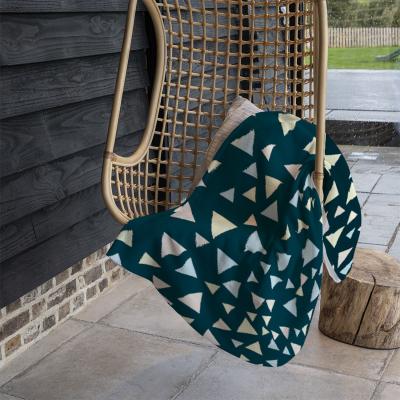 The Range Yellow  Blue Triangles Blanket - Blue