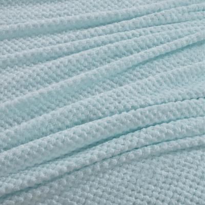 The Range Luxury Large Waffle Honeycomb Mink Throw - Blue / 200cm