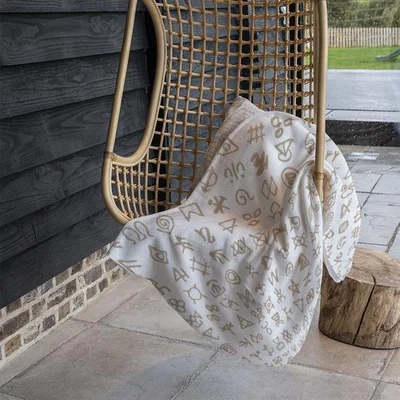 The Range Viking Ritual Symbols Blanket - Brown