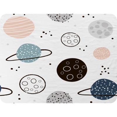 The Range Child Hand Drawn Space Elements Blanket - White