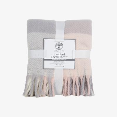 The Range Hartford Check Throw - Pink
